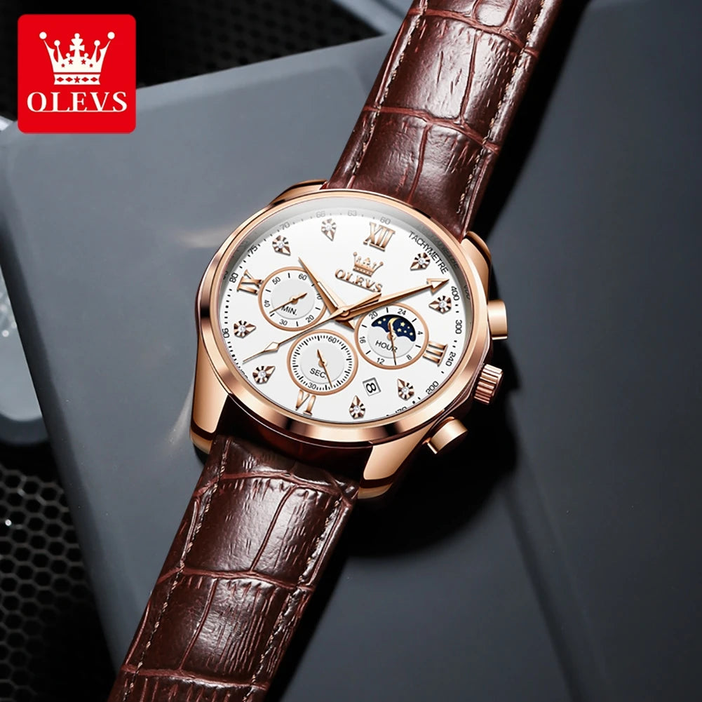 Montre Homme OLEVS – Élégance Multifonctionnelle et Design Raffiné