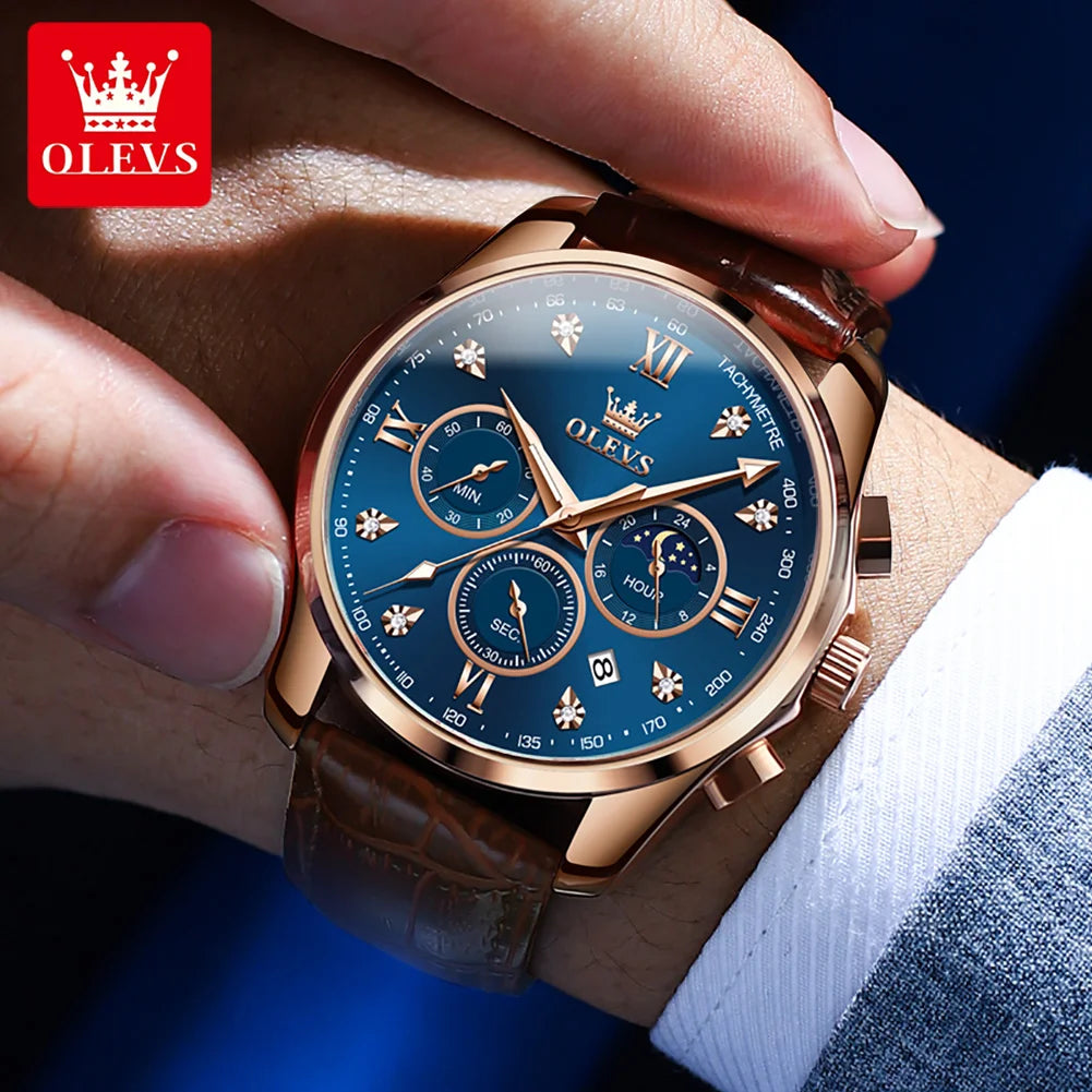 Montre Homme OLEVS – Élégance Multifonctionnelle et Design Raffiné