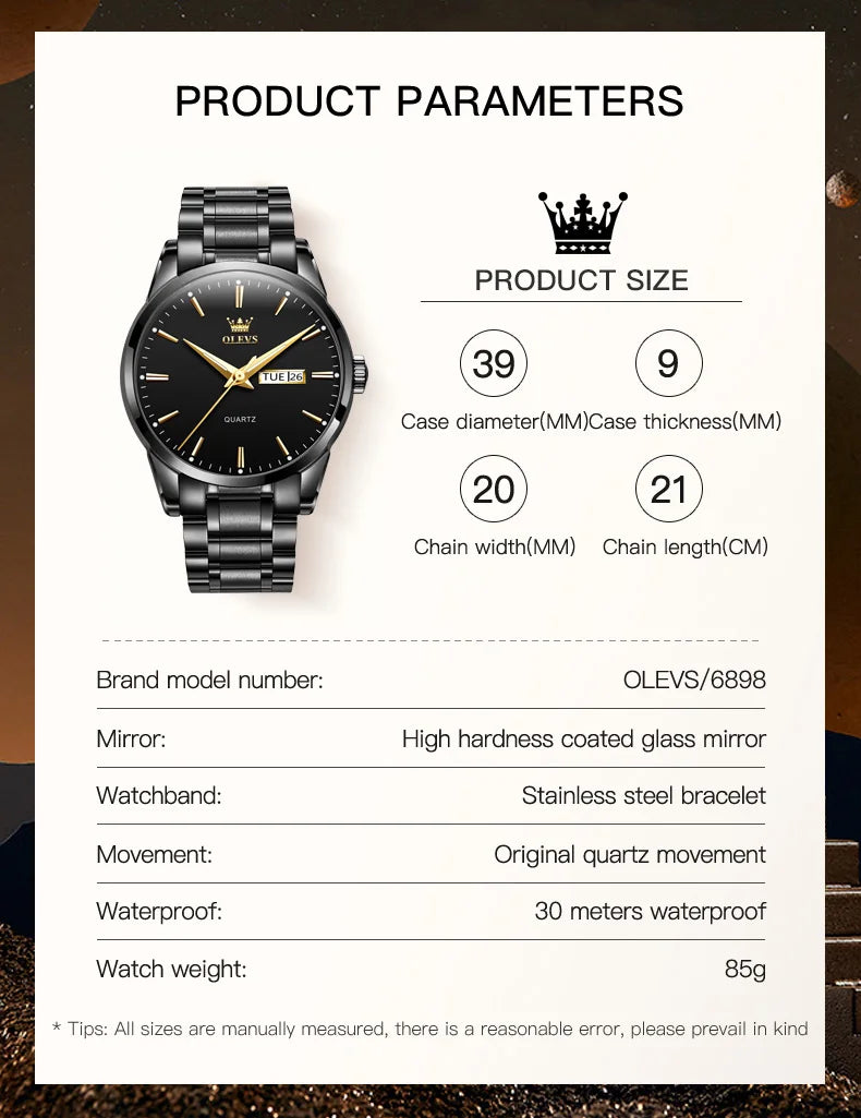 Montre Homme OLEVS – Élégance, précision et style intemporel