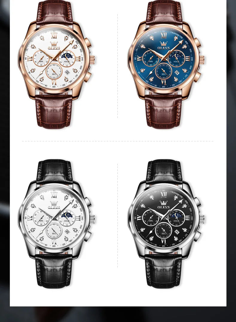 Montre Homme OLEVS – Élégance Multifonctionnelle et Design Raffiné
