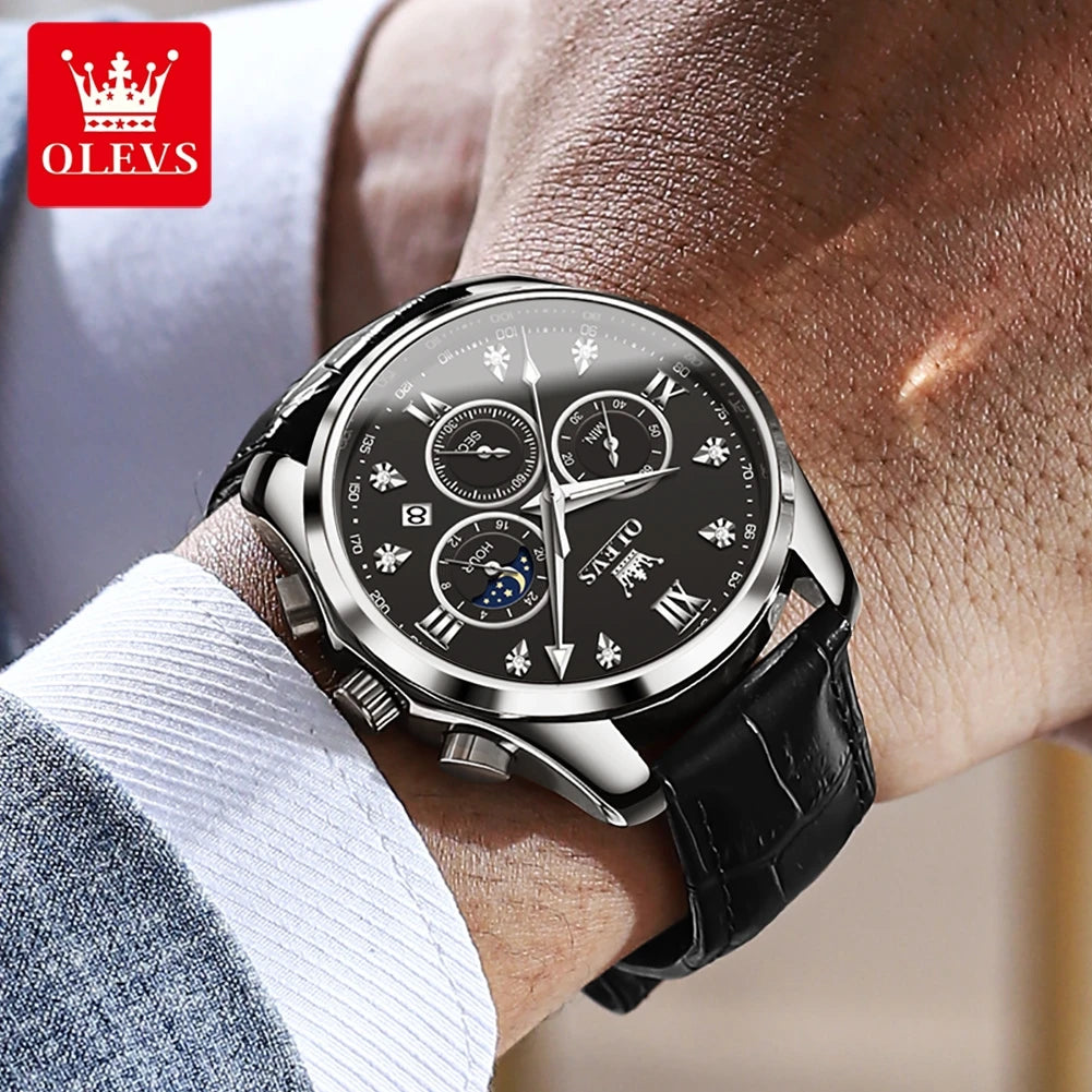 Montre Homme OLEVS – Élégance Multifonctionnelle et Design Raffiné